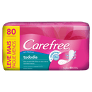 Protetor Diário sem Abas sem Fragrância Carefree TodoDia Pacote 80 Unidades Leve Mais Pague Menos