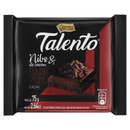 Chocolate Dark 70% Cacau com Nibs Garoto Talento Pacote 75g