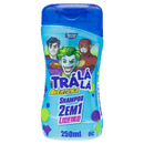 Shampoo Infantil 2 em 1 Justice League Trá Lá Lá Aventura Ligeiro Frasco 250ml