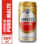Pack Cerveja Lager Puro Malte Lata 269ml 12 Unidades Amstel