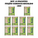 Kit 10 Pacotes Feijão Carioca Kicaldo 1kg
